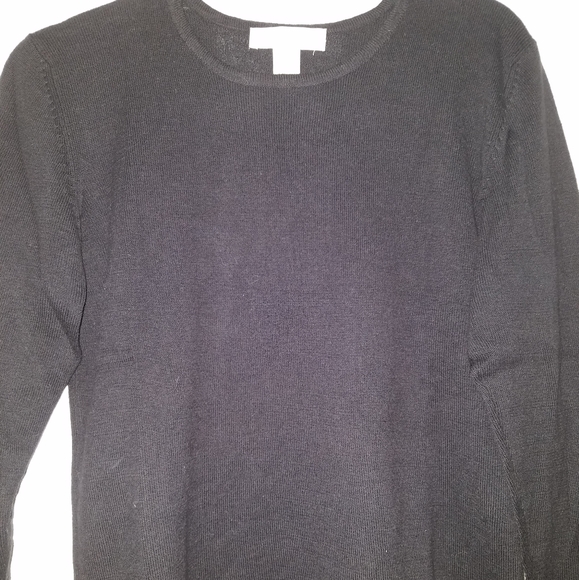 Black, cotton/argyle sweater - Picture 3 of 4